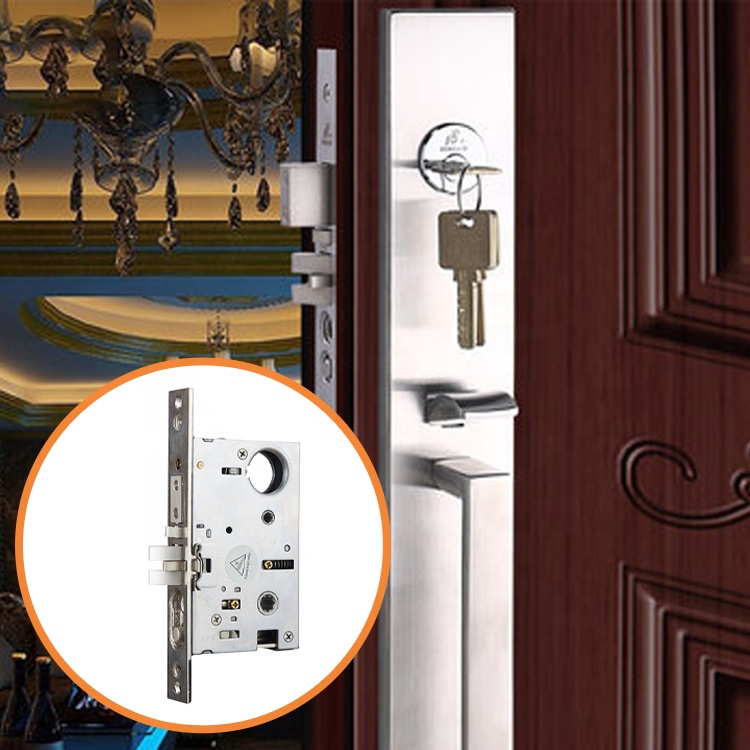 Residential Mortise Door Lock Set Round Safe Mortise Lock Cylinder 25mm  Multi Point Mortice Lock