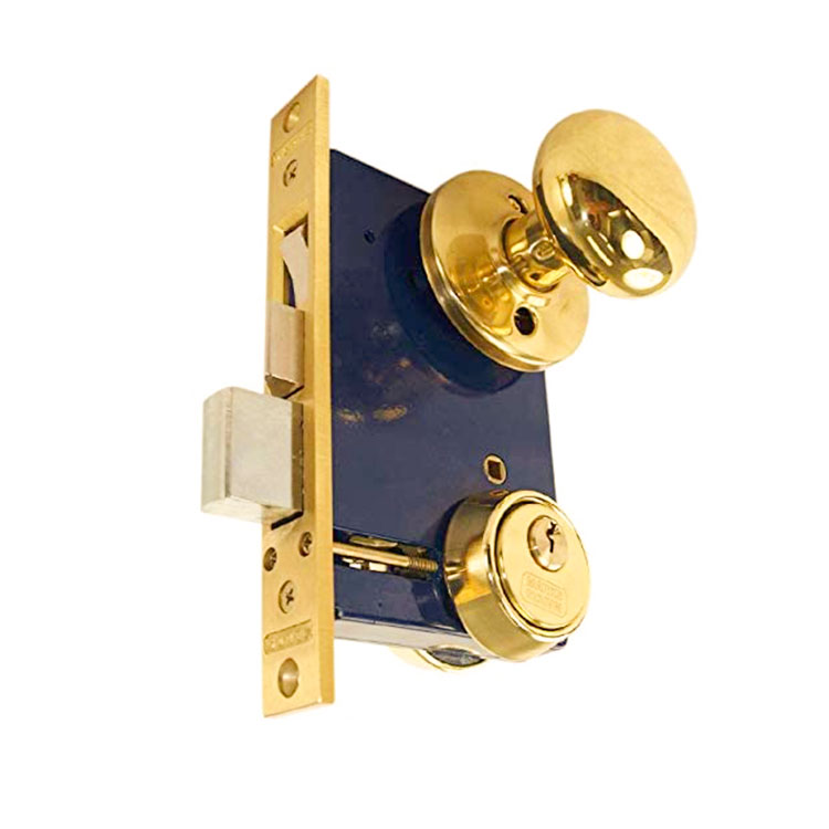 Euro Mortise Keyed Knob Antique mortice door Lock Sets 黄铜老式榫眼门锁