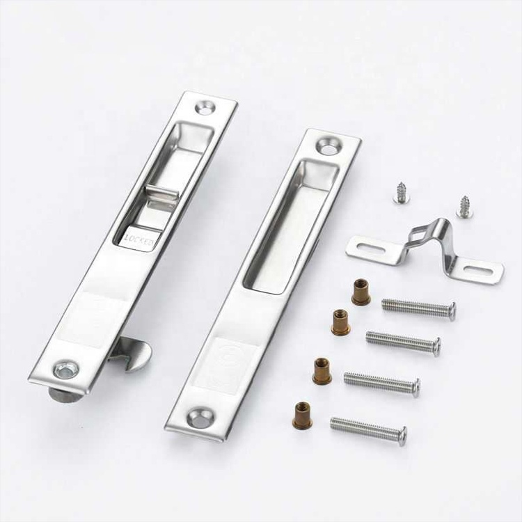 สลักสังกะสีประเภท UPVC Security Sash PVC Sliding Door Window Accessories Lock Jammer Safety Restrictor Latch